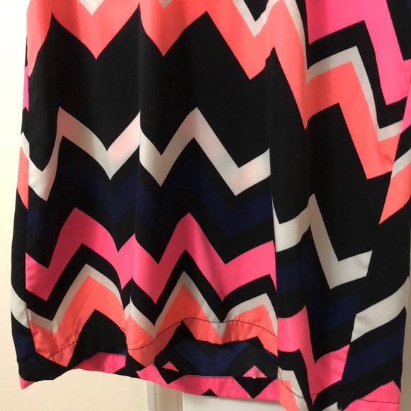 Chevron Pattern Bright Color Summer Dress - Picture 4 of 5